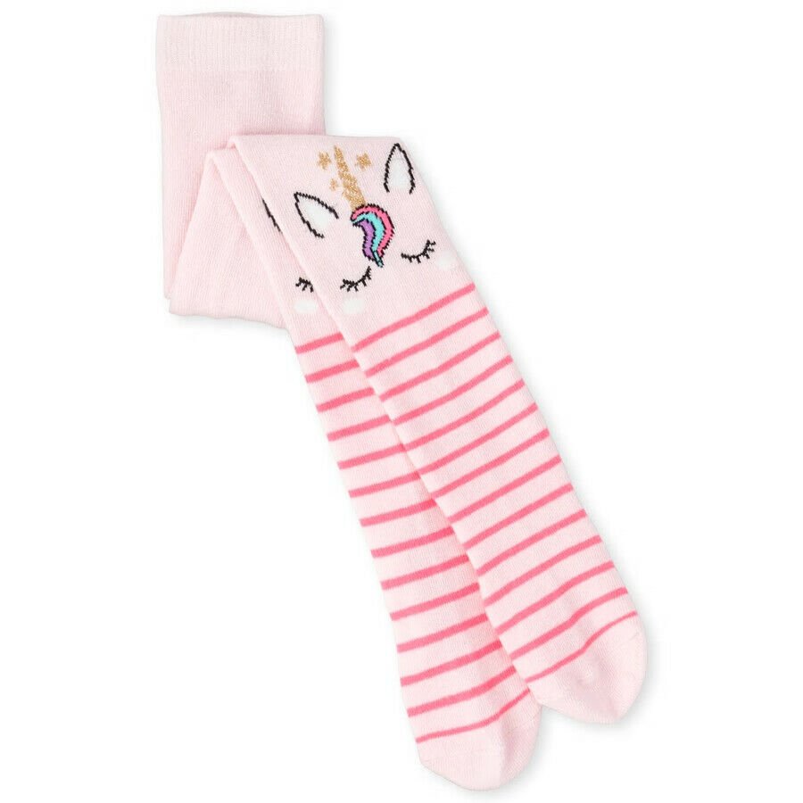 NWT The Children's Place Unicorn Girls Pink Striped Tights 6-12 12-24 2T 3T 4T