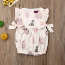 NEW Disney Bambi Baby Girls Pink Ruffle Romper Sunsuit Jumpsuit