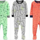 NWT Carters Sloth Sharks Dinosaurs Toddler Boys Footed Cotton Pajamas Sleeper