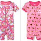 NWT The Childrens Place Mommys Monkey Girls Pink Short Sleeve Stretchie Pajamas