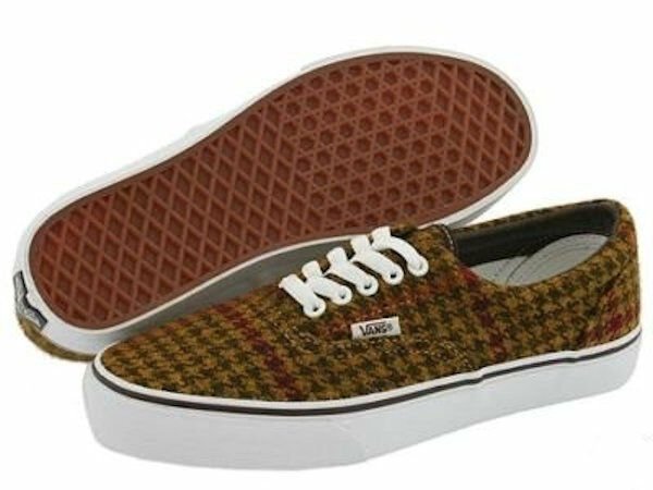NWT Vans Era Col #3 Espresso Tweed Slip On Skate Shoes Mens Size 4 Womens 5.5