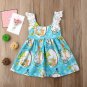 NWT Disney Tinker Bell Fairies Girls Sleeveless Blue Ruffle Dress