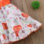 NEW Pumpkin Girls Sleeveless White Orange Ruffle Dress 18 M 2T 3T 4T 5T