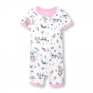 NWT The Childrens Place Unicorn Doodle Girls Short Sleeve Stretchie Pajamas