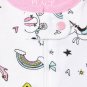 NWT The Childrens Place Unicorn Doodle Girls Short Sleeve Stretchie Pajamas