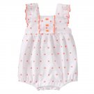 NWT Gymboree Little Blue Island Polka Dot Baby Girls Bubble Romper Sunsuit 6-12