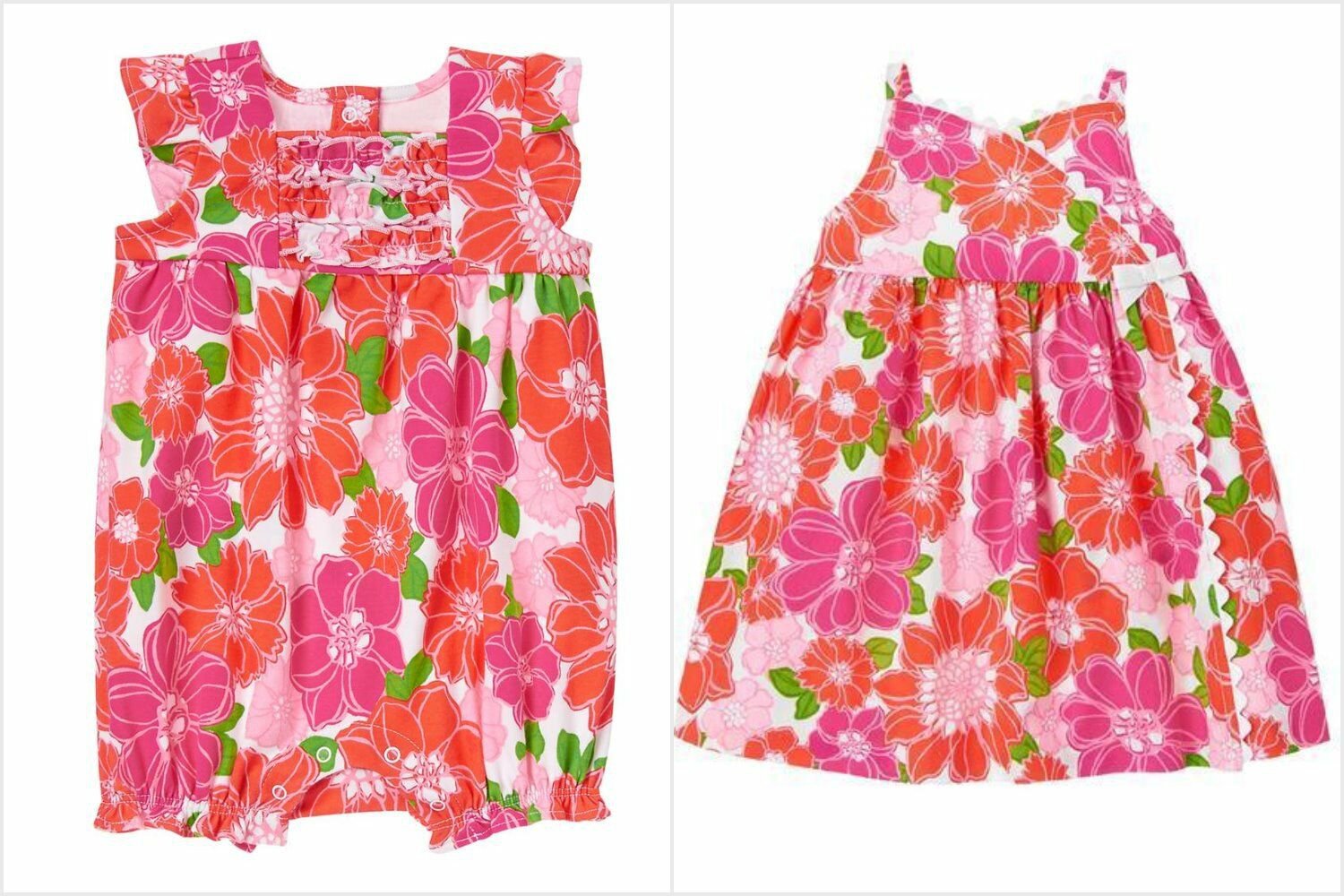 NWT Gymboree Tiny Tropics Baby Girl Pink Floral Kimono Wrap Dress Romper Sunsuit