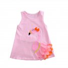 NWT Girls Flamingo Pink Sleeveless Ruffle Dress 18 M 2T 3T 4T