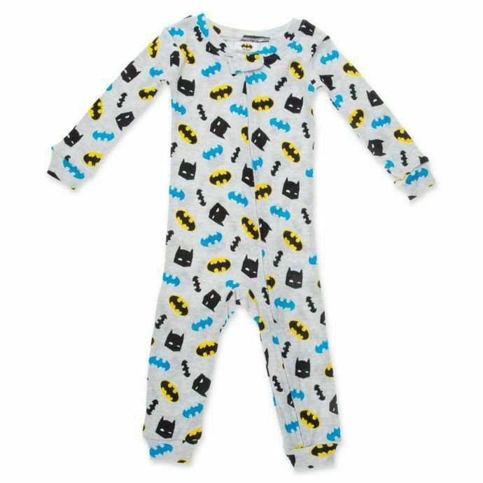 NWT Warner Bros Batman Footless Cotton Sleeper Pajamas Coverall