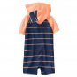NWT Gymboree True Blue Summer Shark Baby Boys Hooded Rashguard Swimsuit