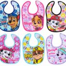 NWT Nickelodeon Paw Patrol Terry Baby Bib Chase Skye Marshall Rubble Everest
