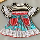 NEW Girls Boutique Turquoise Floral Short Sleeve Multi Print Ruffle Dress