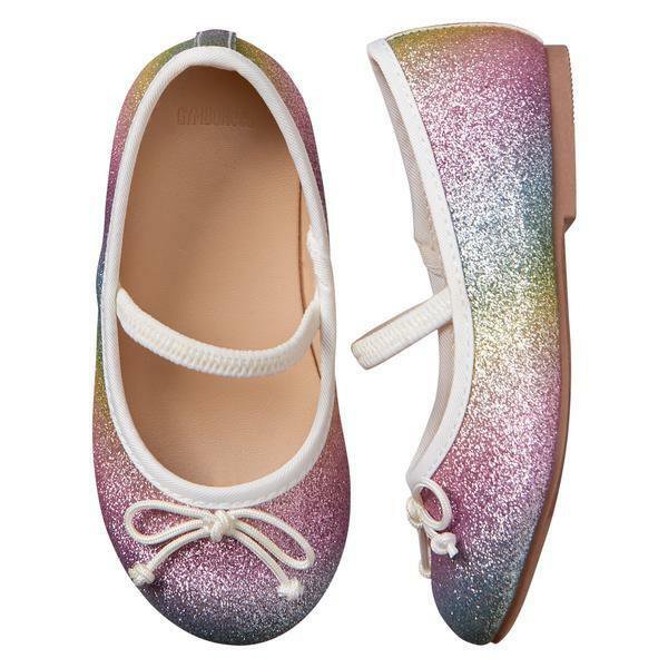 NWT Gymboree Spring Forward Sparkle Rainbow Toddler Girls Flats Shoes