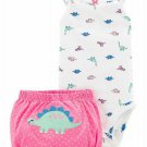 NWT Carters Baby Girls Dinosaur Bodysuit Shorts Little Character Outfit Set