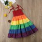 NWT Rainbow Girls Smocked Spaghetti Strap Twirl Dress 3T 4T 5T 6 7