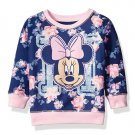 NWT Disney Minnie Mouse Floral Blue Long Sleeve Sweatshirt 2T 3T