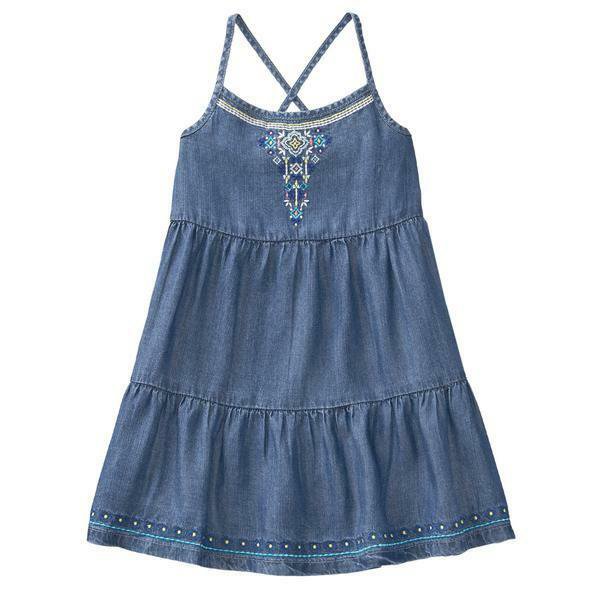 NWT Gymboree True Blue Summer Tiered Denim Chambray Sleeveless Girls Dress