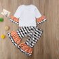 NWT Girls Halloween Ghost Long Sleeve Shirt Ruffle Pants Outfit Set 12 18 24 3T