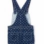 NWT Nannette Girls Owl Blue Denim Shortalls Overalls & Shirt Outfit Set