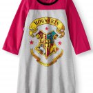 NWT Harry Potter Hogwarts Girls Long Sleeve Nightgown Sleep Shirt 6 8