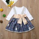 NWT Girls Owl Suspender Skirt Ruffle Long Sleeve Shirt Halloween Outfit Set