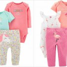 NWT Carters Flamingo Unicorn Little Character Baby Girls Bodysuit Pants Outfit