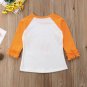NEW Unicorn Pumpkin Girls Ruffle 3/4 Sleeve White Shirt 2T 3T 4T 5T