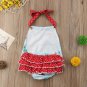 NWT Seven Dwarfs Snow White Baby Girl Ruffle Romper Jumpsuit Sunsuit