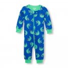 NWT The Childrens Place Alligator Blue Boys Stretchie Romper Sleeper Pajamas