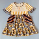 NEW Girls Boutique Sunflower Short Sleeve Ruffle Dress 5-6 6-7 7-8