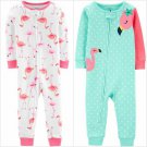 NWT Carters Flamingo Toddler Girls Cotton Footless Sleeper Romper Pajamas
