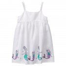 NWT Gymboree Jump Into Summer Mermaid White Sleeveless Girls Dress 2T 3T 4T 5T
