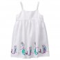 NWT Gymboree Jump Into Summer Mermaid White Sleeveless Girls Dress 2T 3T 4T 5T