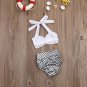 NWT Girls Mermaid Silver Shimmer Bikini Swimsuit Bathing Suit 2T 3T 4T 5T