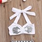 NWT Girls Mermaid Silver Shimmer Bikini Swimsuit Bathing Suit 2T 3T 4T 5T