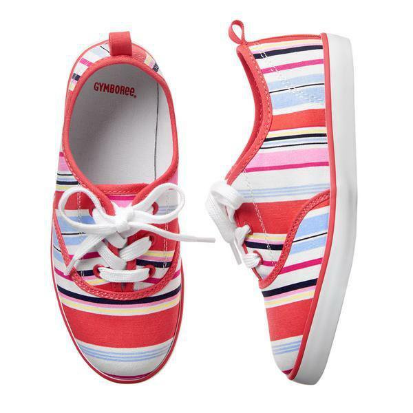 NWT Gymboree Eiffel Flowers Striped Girls Sneakers Shoes 10 11 12 13 1 2 3