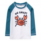 NWT Gymboree Getaway Shop Oh Snap! Crab Boys Long Sleeve Rash Guard Swim Shirt