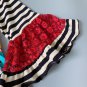 NEW Girls Boutique Turquoise Striped Floral Short Sleeve Ruffle Dress
