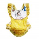 NWT Disney Princess Belle Beauty and the Beast Baby Girls Ruffle Lace Romper