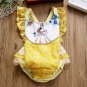 NWT Disney Princess Belle Beauty and the Beast Baby Girls Ruffle Lace Romper