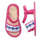 NWT Gymboree True Blue Summer Baby Girls Floral White Pink Sandals Crib Shoes