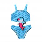 NWT Girls Mermaid Blue Swimsuit One Piece Bathing Suit 2T 3T 4T 5T
