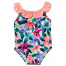 NWT Gymboree Spring Vacation Girls Floral Flower Swimsuit Bathing Suit 4T 5T