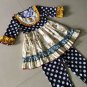 NEW Boutique Girls Vintage Teddy Bear Ruffle Tunic Dress & Leggings Outfit Set
