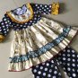 NEW Boutique Girls Vintage Teddy Bear Ruffle Tunic Dress & Leggings Outfit Set