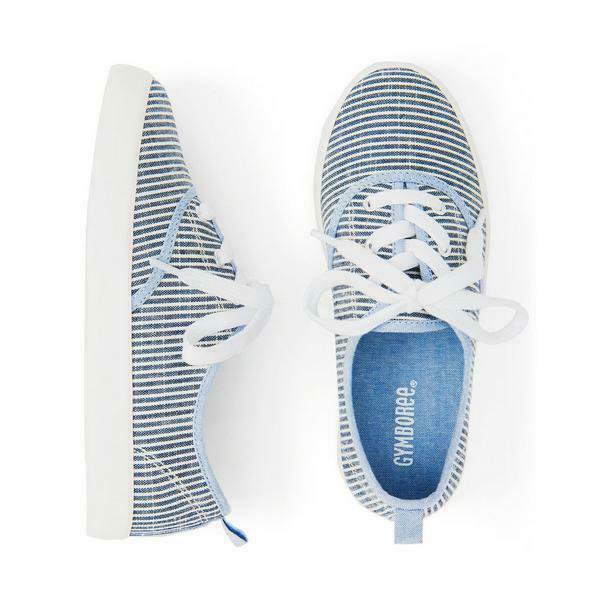 NWT Gymboree True Blue Summer Girls Striped Sneakers Shoes 11 12
