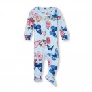 NWT The Childrens Place Butterfly Footed Stretchie Sleeper Pajamas 2T 3T 4T 5T