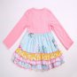 NEW Girls Boutique Ruffle Pink Long Sleeve Floral Blue Dress 4T 5-6 6-7 7-8