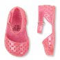 NWT The Childrens Place Baby Girl Pink Floral Cutout Glitter Jelly Sandals Shoes