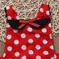 NEW Minnie Mouse Baby Girls Red Polka Dot Ruffle Lace Romper Sunsuit Jumpsuit